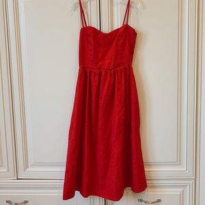 Reformation midi red dress